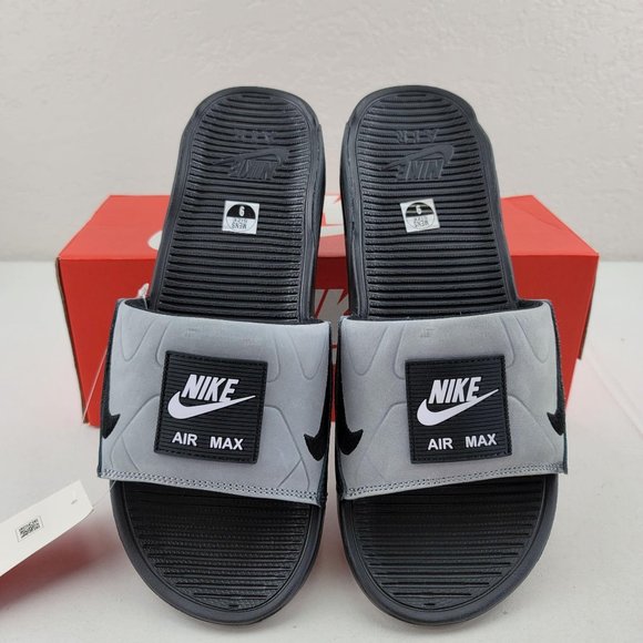 Nike Air Max 90 Slide Black Smoke Grey Sandal Men - Picture 2 of 11